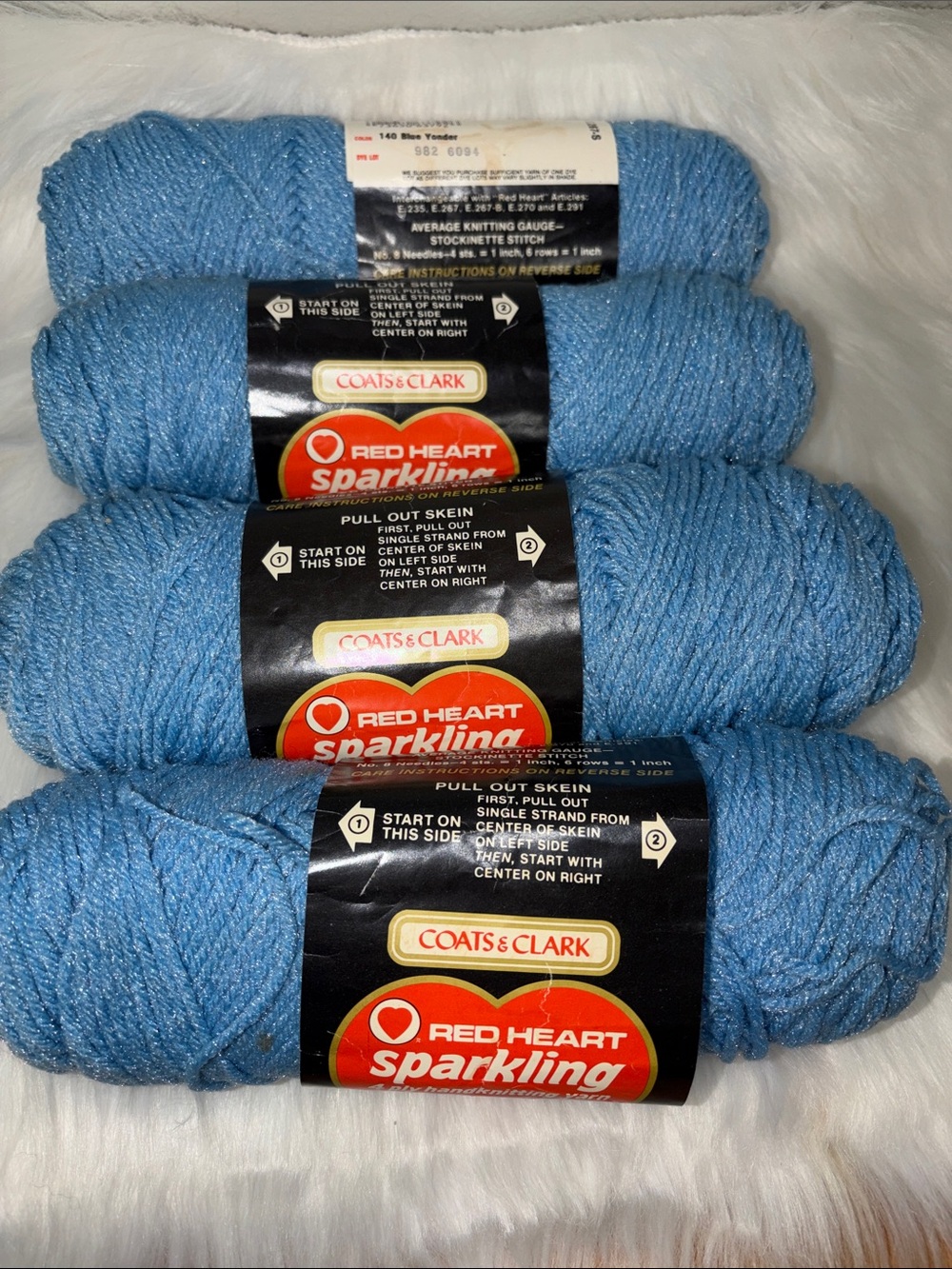 Red Heart Sparkling Yarn - Blue